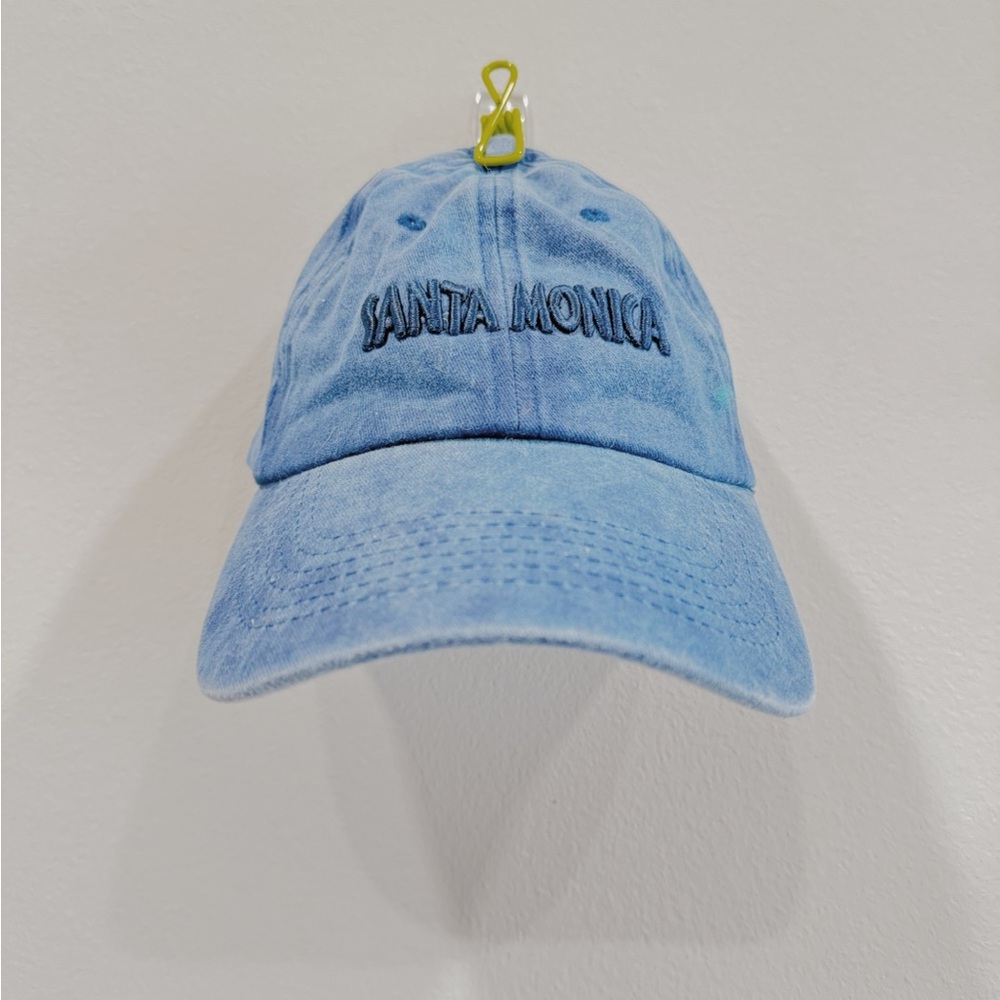 Blue Denim Baseball Hat with Embroidered Logo